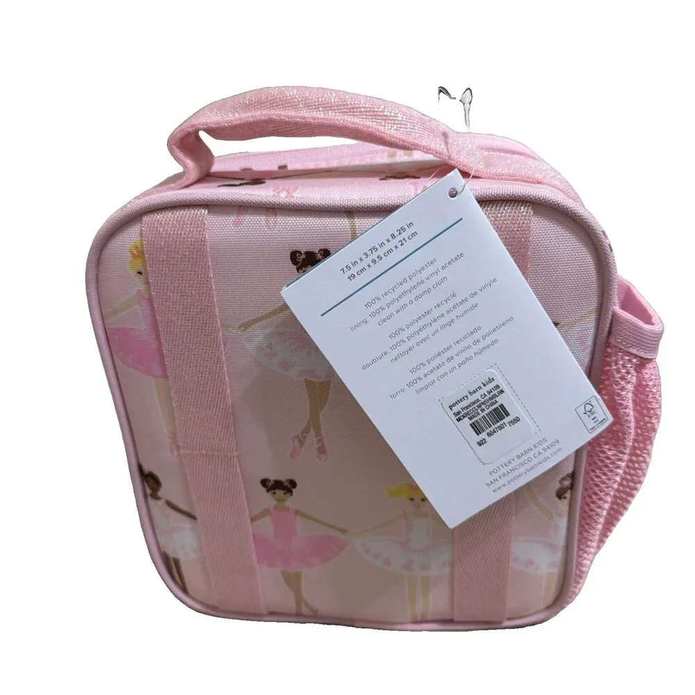 Pottery Barn Kids Mackenzie Pink Shimmer Ballerina Backpack & Lunchbox Large